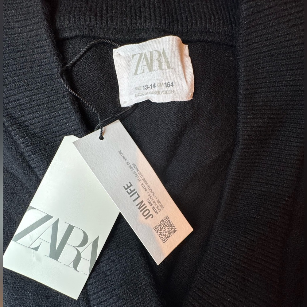 NEW Zara Black Button-Up Vest Sweater - Picture 3 of 6
